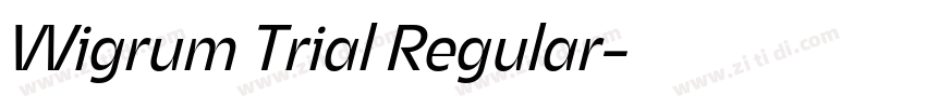 Wigrum Trial Regular字体转换